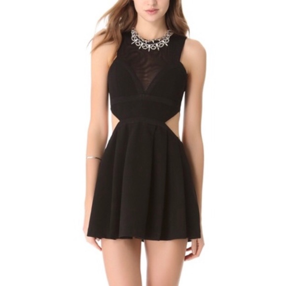 Three Floor Dresses & Skirts - ASOS Three Floor Black Mesh Cutout Dress G21